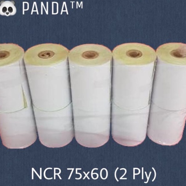

tk Terbatas KERTAS NCR STRUK KASIR PANDA 75x6mm PAPER ROLL 2 Ply Isi 1 Roll L76