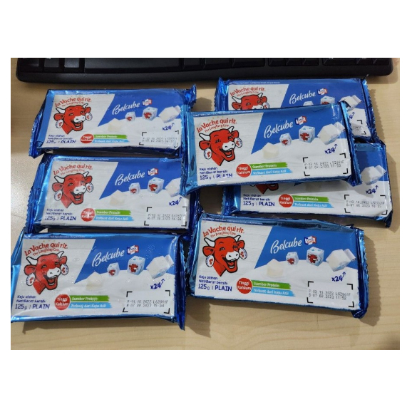 

BELCUBE Cheese One Bite laughing cow Keju MPASI Plain 24 cubes 125 gr