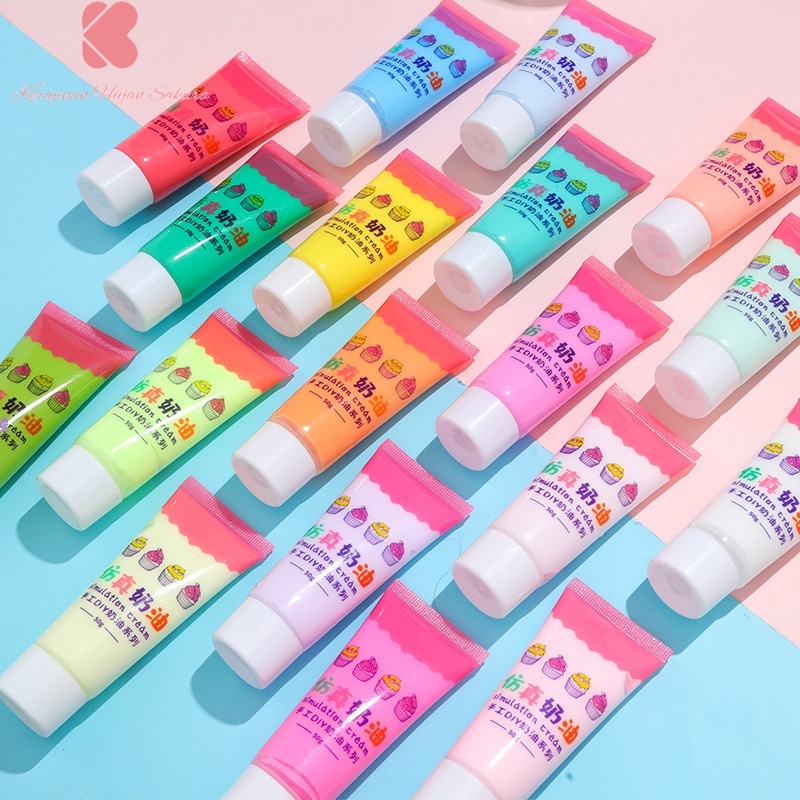 

⚡COD⚡ DIY Cream Glue Cream Clay Lem Krim DIY DECO Cream Glue fake cream decoden cream LEM DIY