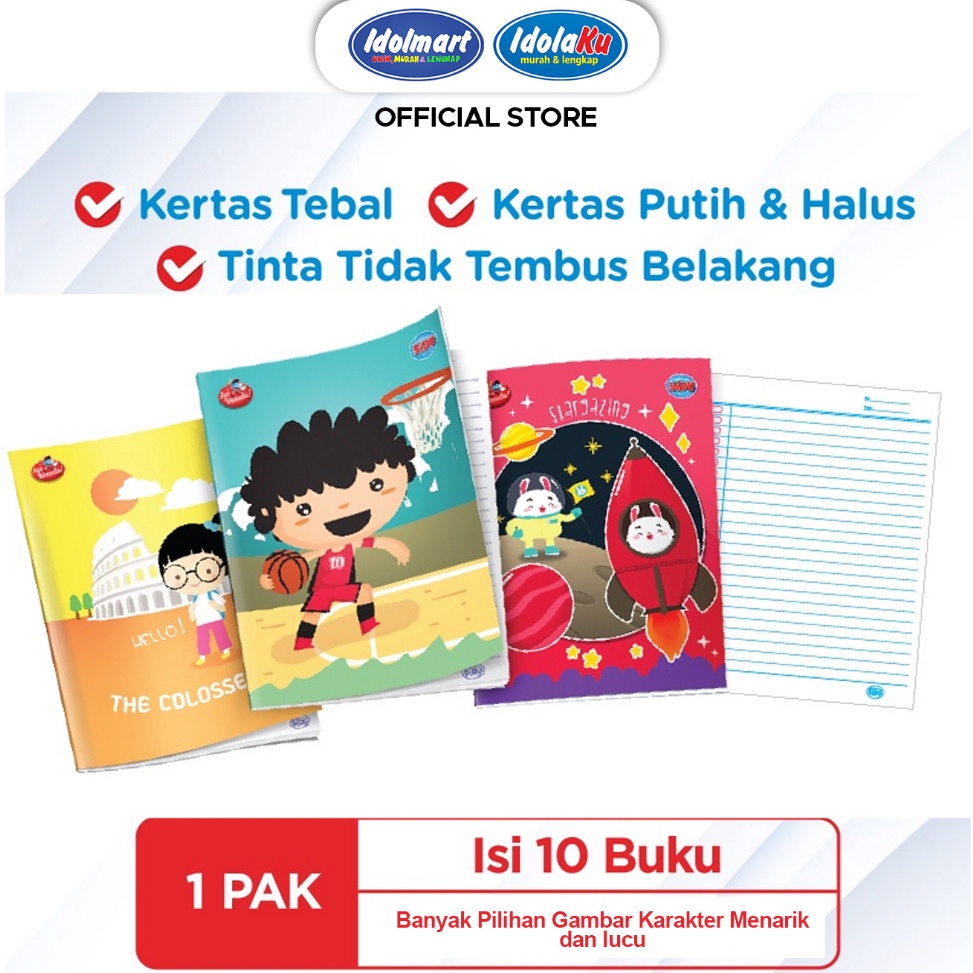 

llTerkini IDOLMART Buku Tulis SIDU isi 38 Lembar 1 Buku K6