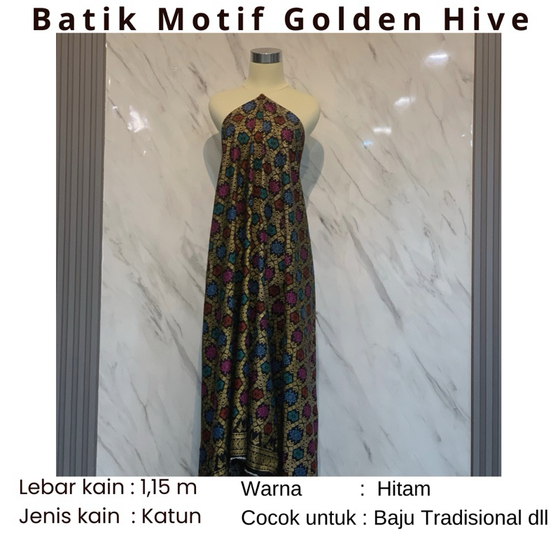 Kain Batik Motif Golden Hive