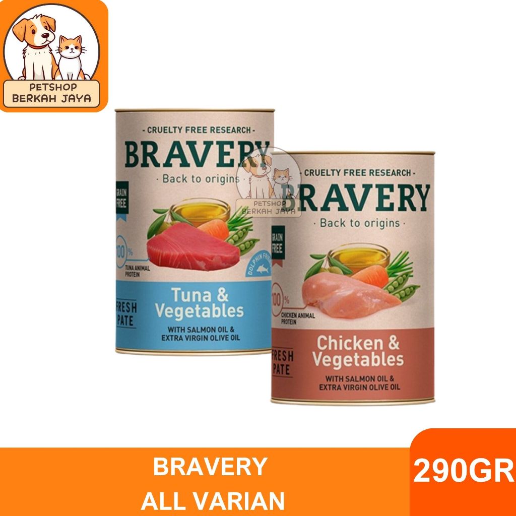 BRAVERY Wet Food for Dogs 290gr / Makanan Basah Anjing / Wet Food
