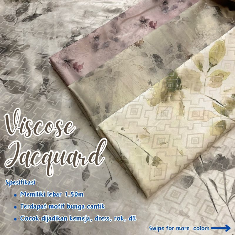 VISCOSE JACGUARD  , bahan gamis, bahan blouse ( HARGA PER 0,5 METER )