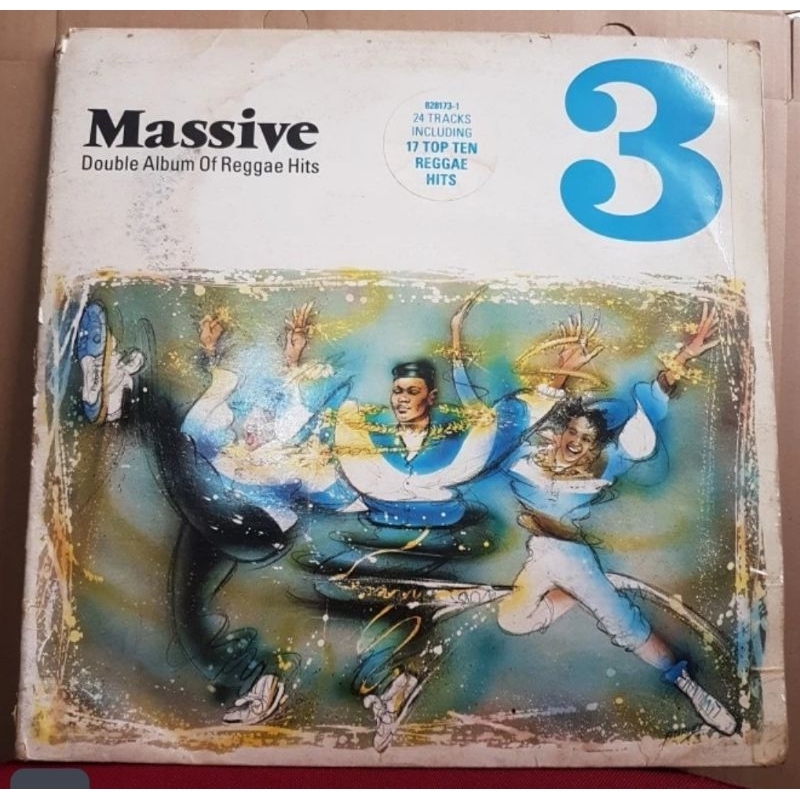 Vinyl Piringan Hitam 12 inch 2 plat Massive 3 - Double Album Of Reggae Hits