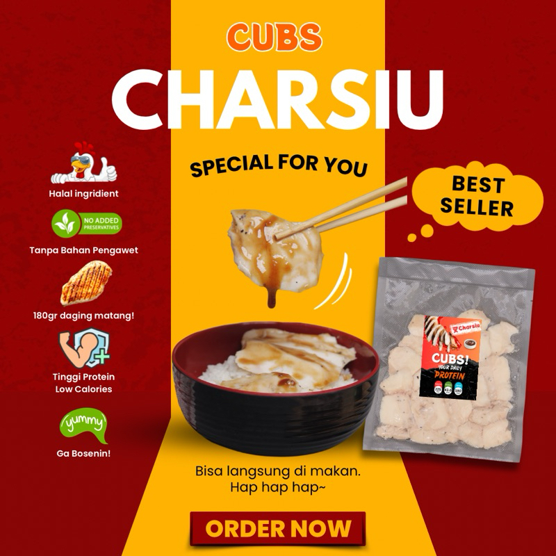 

CUBS Dada Ayam Char Siu siap saji 180gr