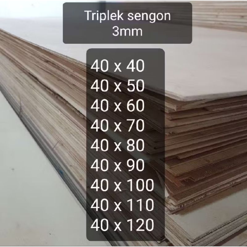 Triplek sengon 3 MM Plywood Multiplek halus 2 sisi