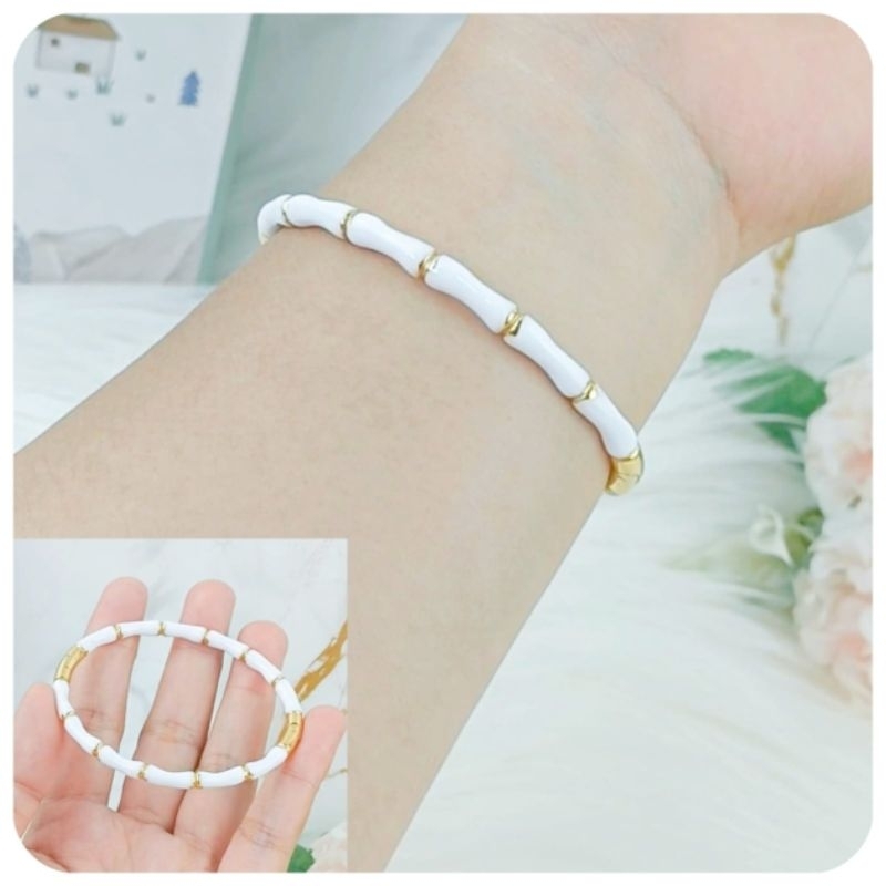 Gelang Bambu Gold Titanium