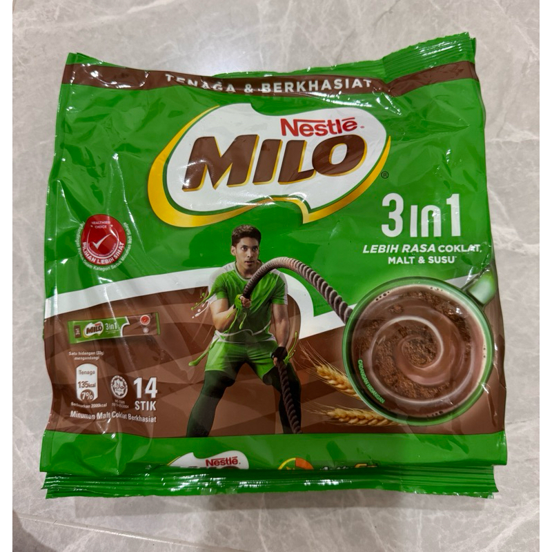 

Milo 3in1 Activ Go Malaysia 14 Stik | Nestle Milo 3 in 1 | Milo Malaysia asli original | Milo Impor Malaysia | Nutritious Chocolate Malt Drink