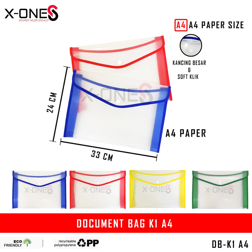 

X-ONE MAP KANCING A4 DOCUMENT BAG KANCING 1 A4 LAMINATING "DB-K1-A4