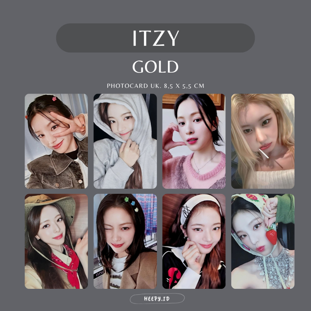[ITZY] UNOFFICIAL PHOTOCARD ITZY GOLD