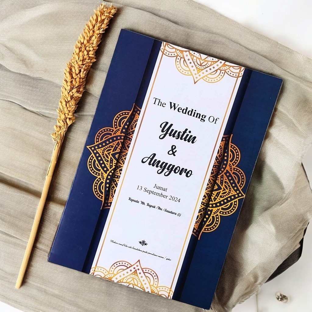Undangan Pernikahan Batik / Undangan Aesthetic / Undangan Nikah / Undangan Murah / Kode NB