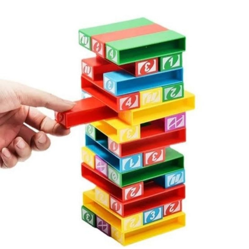 Paket Mainan Image Stacko balok susun & Uno Card