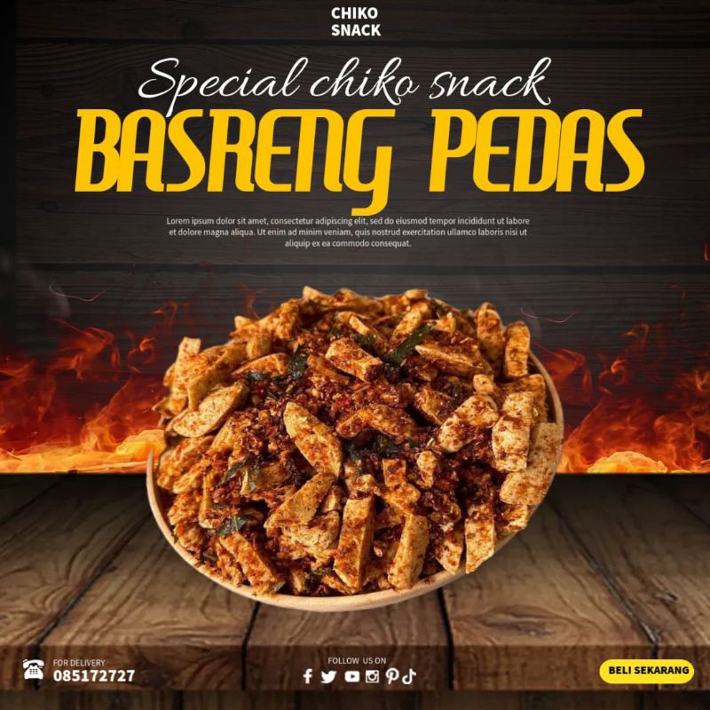 

BASRENG DAUN JERUK PEDAS BUMBU MELIMPAH 500 g