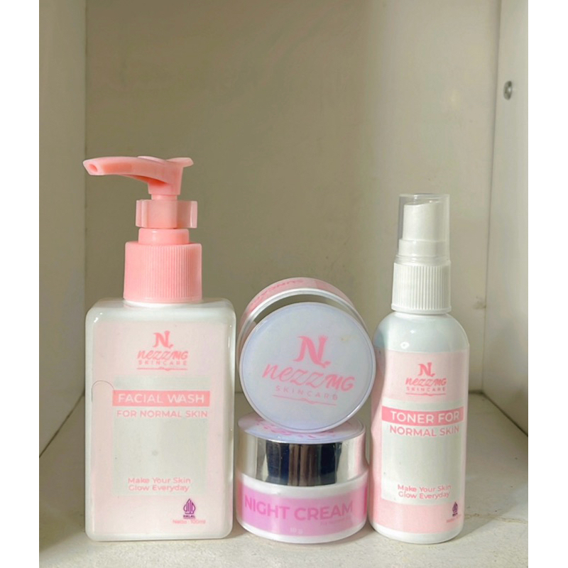 CREAM NEZZMG Skincare Paket Reguler Normal, Original 100%  (Agen resmi ber ID card)