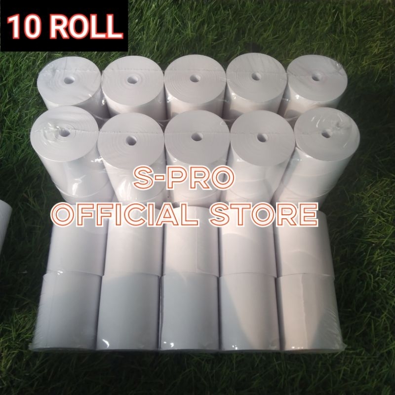 

VSC 10ROLL KERTAS STRUK THERMAL 57X40 58X40 STRUK RECEIPT PPOB PRINTER 58MM PREMIUM