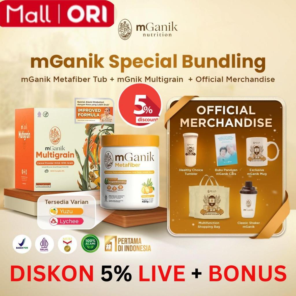 

mGanik Multigrain Labu Kuning 500gr + BONUS - Suplemen Serat Diabetes
