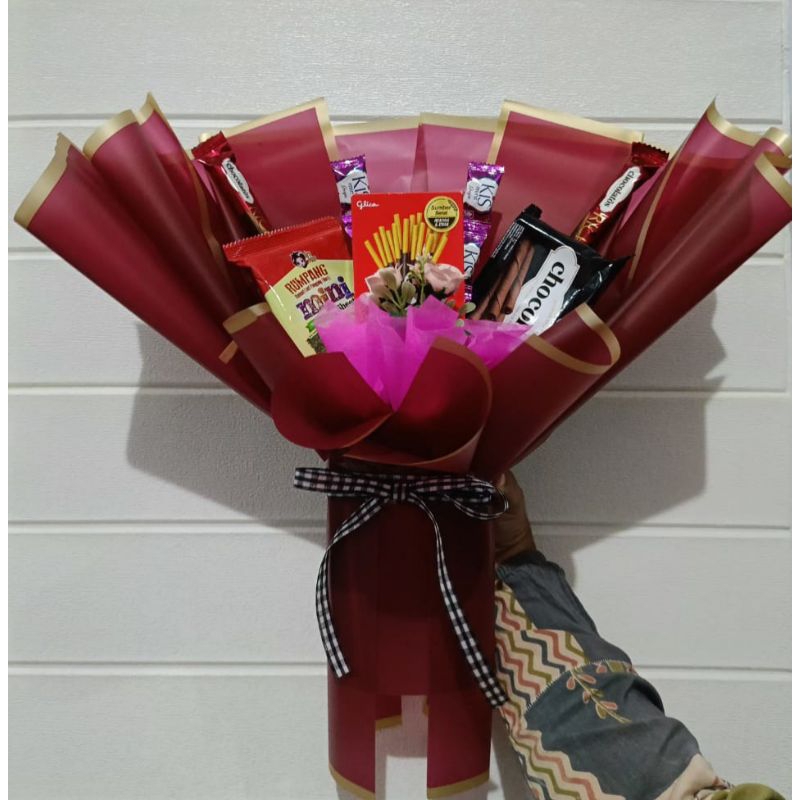 

buket coklat mini 1hari jadi