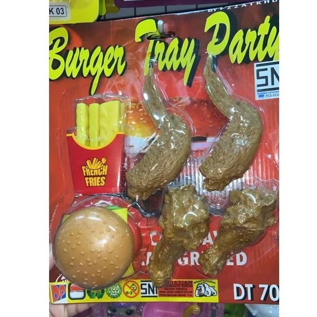 MAINAN MASAKAN SIAP SAJI BURGER AYAM KFC WINGS MASAKAN NIKMAT