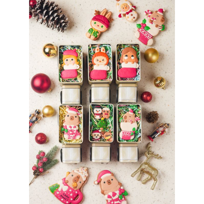

Musical Christmas Macaron Tin Can