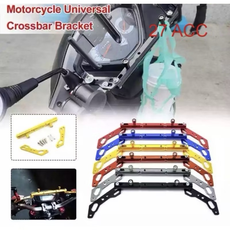 Stabilizer stang+dudukan lampu+dudukan holder hp full cnc sepeda bisa untuk segala jenis motor Motor