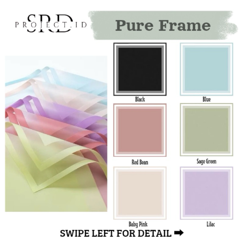 

[ 5 Lembar ] Cellophane | Wrapping | Flower Papper | Kertas Buket (Pure Frame)
