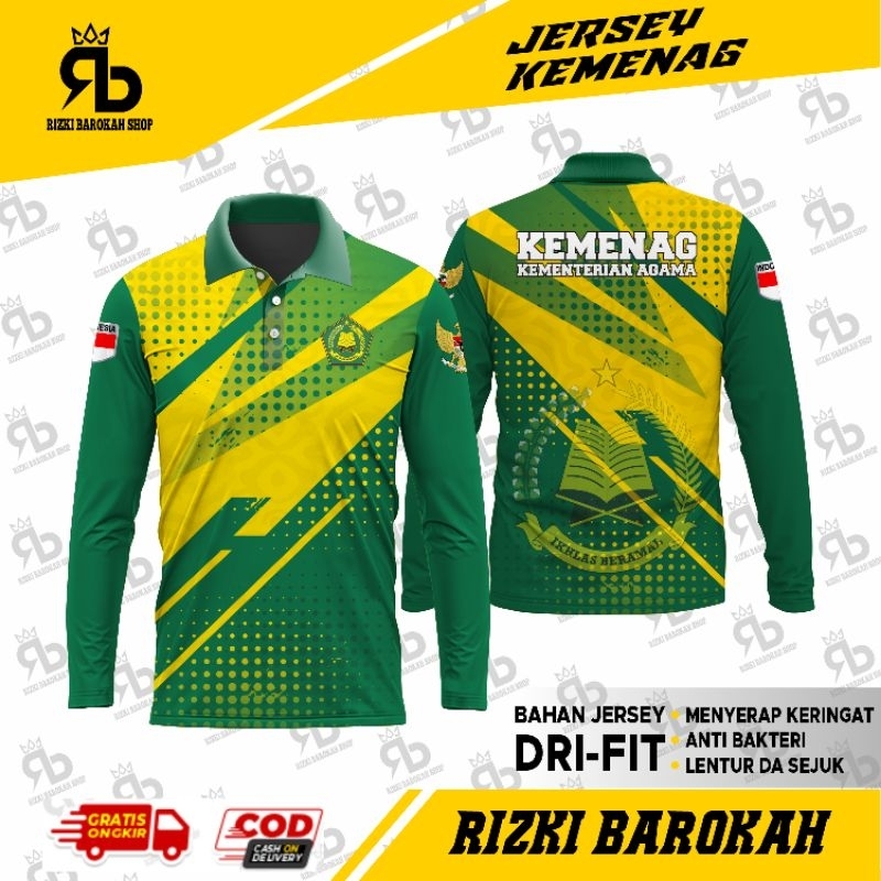 JERSEY KEMENTERIAN AGAMA/JERSEY KEMENDAG PANJANG/JERSEY LAPANGAN /KAOS OLAH RAGA PANJANG/KAOS SANTAI