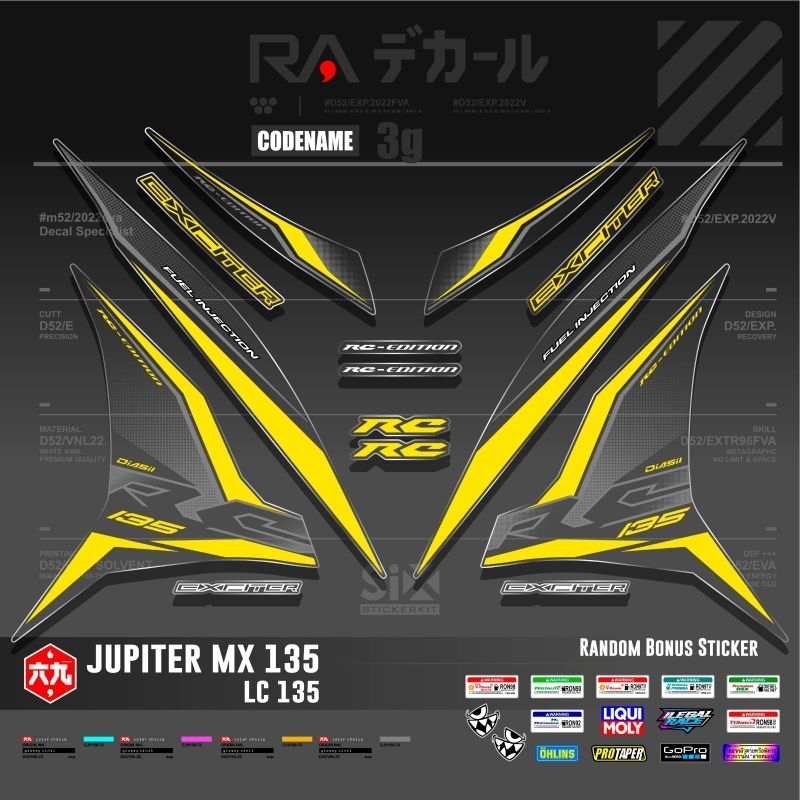 Promo YAMAHA LC 135 TRANSPARAN/EXCITER 135/SNIPER 135/STICKER NJMX 135/JUPITER MX 135 NEW