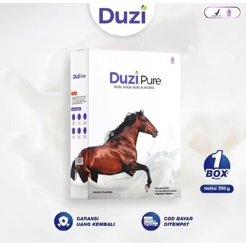 

Paket 1 Box Duzi Pure Susu Kuda Murni 100% Original Atasi Masalah Pensendian Tulang