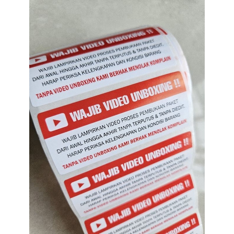 

Stiker Wajib Video Unboxing / Stiker Packaging / Fragile