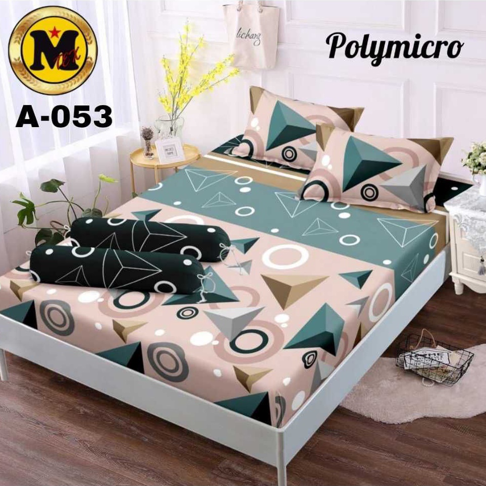 Langsung pesan Sprei Kasur Set Sarung Bantal Dan Sarung Guling Motif Abstrak Viral UK 18 x 2 16x2 12