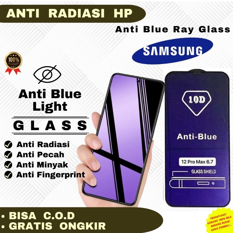 Anti Blue Ray Glass / Anti Blue Light Bluelight Tempered Glass  Anti Radiasi Hp / Anti Pecah Anti Mi