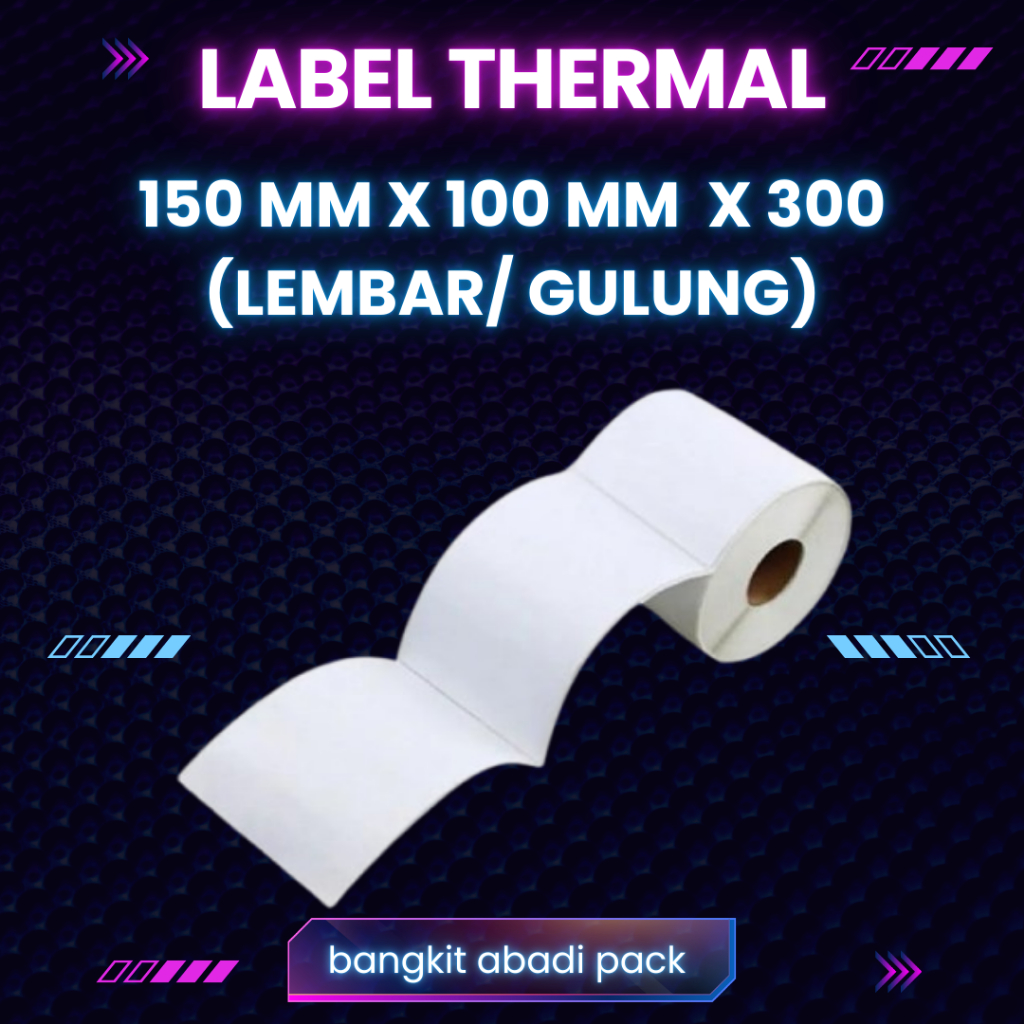 

Label thermal 300 Lembar (Roll)