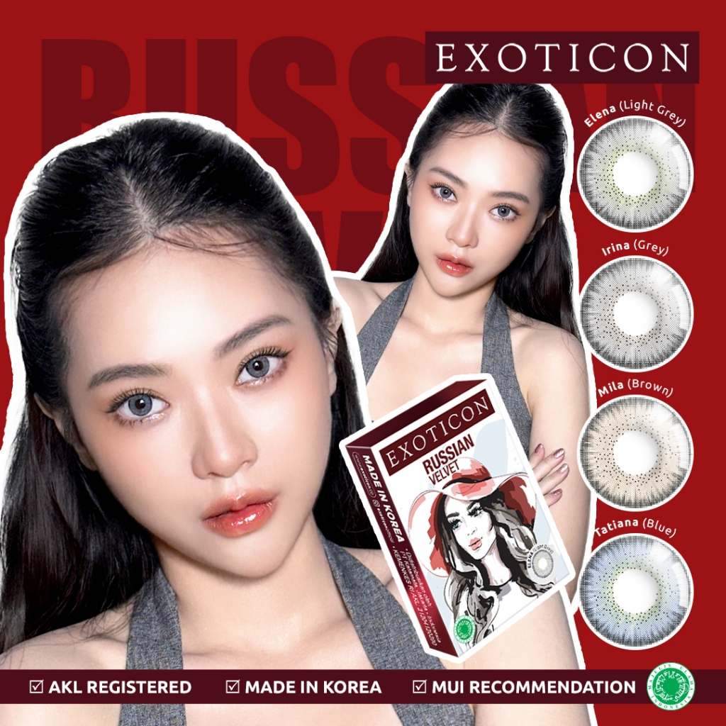 Softlens X2 RUSSIAN VELVET | NEW RUSSIAN Dia 14.50mm Polyhema Light Grey Brown Blue Grey Normal