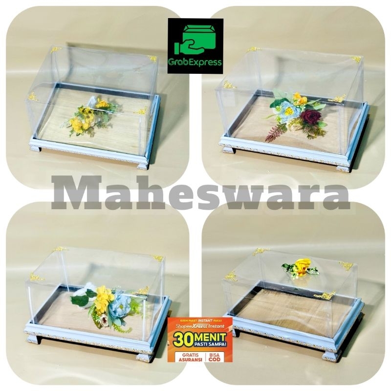 

box seserahan pernikahan PUTIH GOLD 1set isi4(XL,L,M,S)+MIKA | Tinggi fiber 3CM