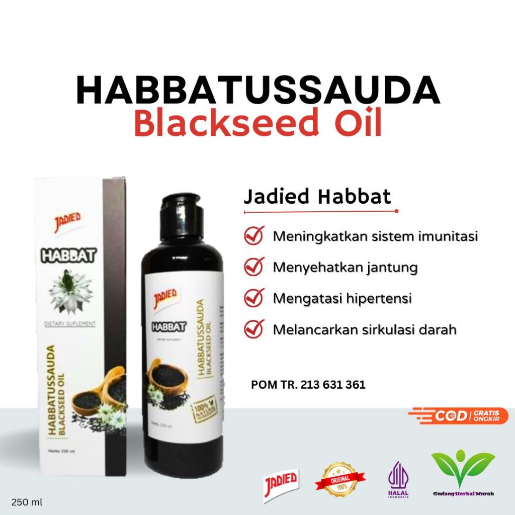 Jadied Habbat 250 ml Blackseed Oil - Minyak Habbatussauda Jadied