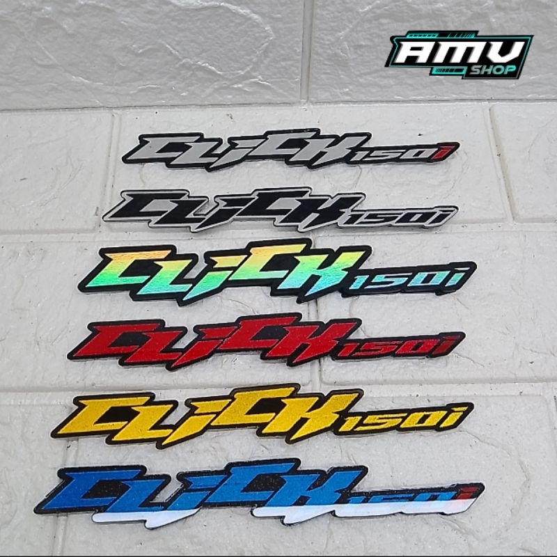 Emblem Honda  Vario model click 150i timbul emblem Honda Vario model click150i timbul stiker tulisan