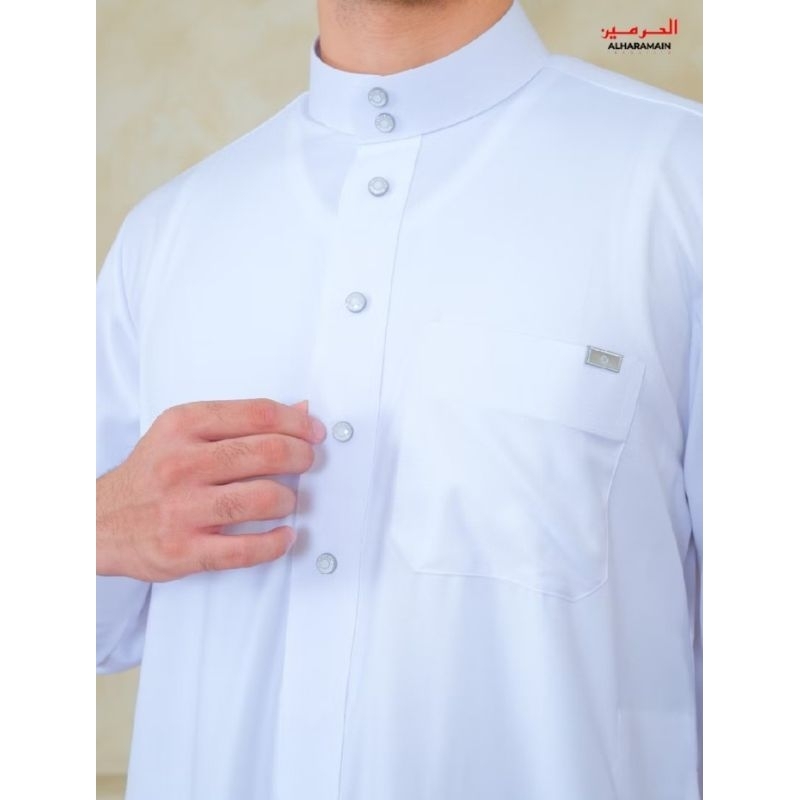 AL Haramain Jubah / Gamis Pria Remaja & Dewasa Premium Series Semi Wol Manset