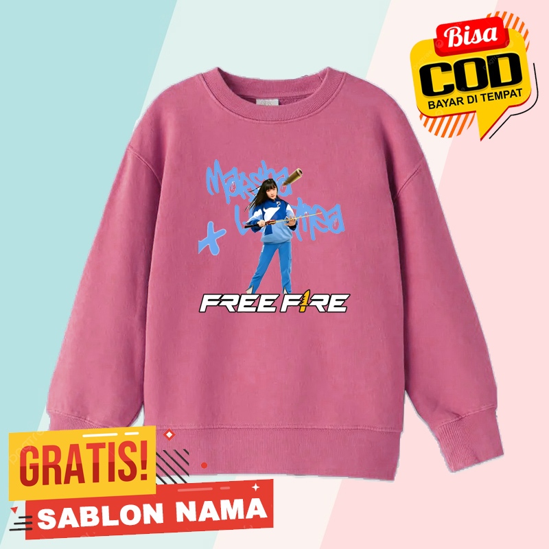 Jaket Sweater Anak Motif Member Marsha Jkt48 X Free Fire