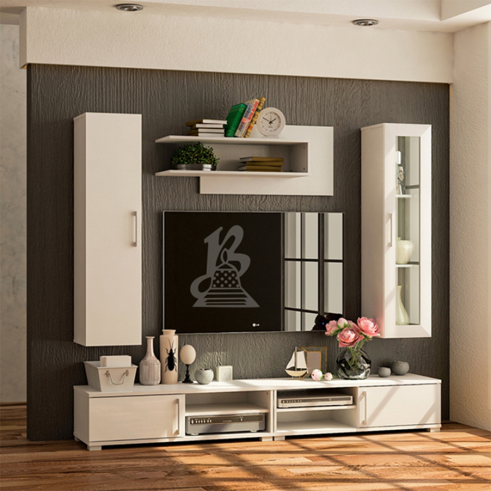 Pro Design Mocca L Meja TV / Rak TV / Rak TV Dinding - White Glossy