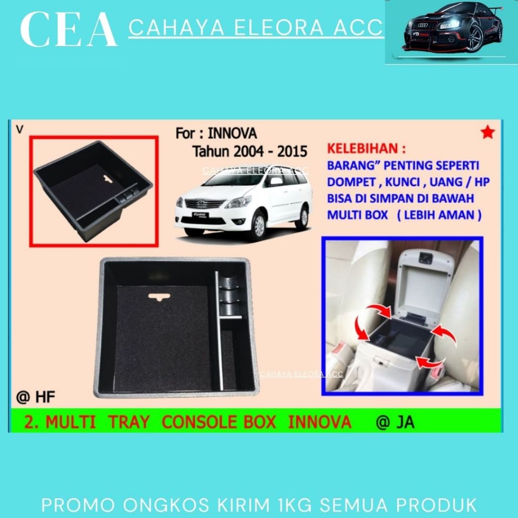 TEMPAT KOIN / TEMPAT COIN / MULTI TRAY CONSOLE BOX INNOVA LAMA - Multi Tray Console Box INNOVA