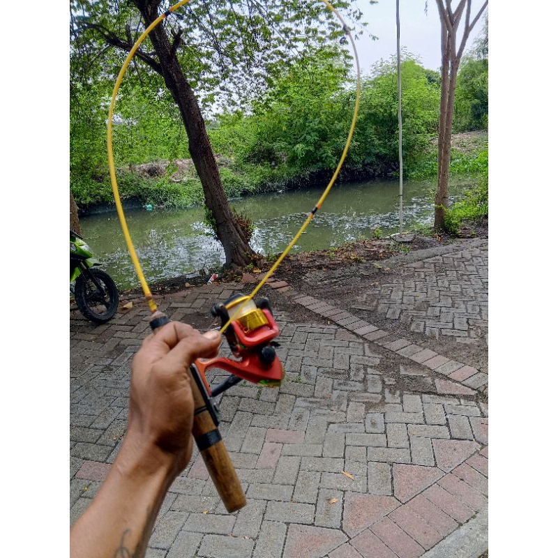 joran pancing wader dan udang gala bahan fiber solid super lentur 120m