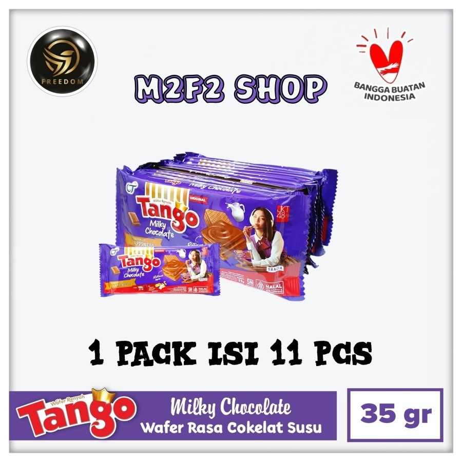 

Tango Wafer Milky Chocolate BITE SIZE | Krim Cokelat Susu - 35 gr (Kemasan 1 Pack)