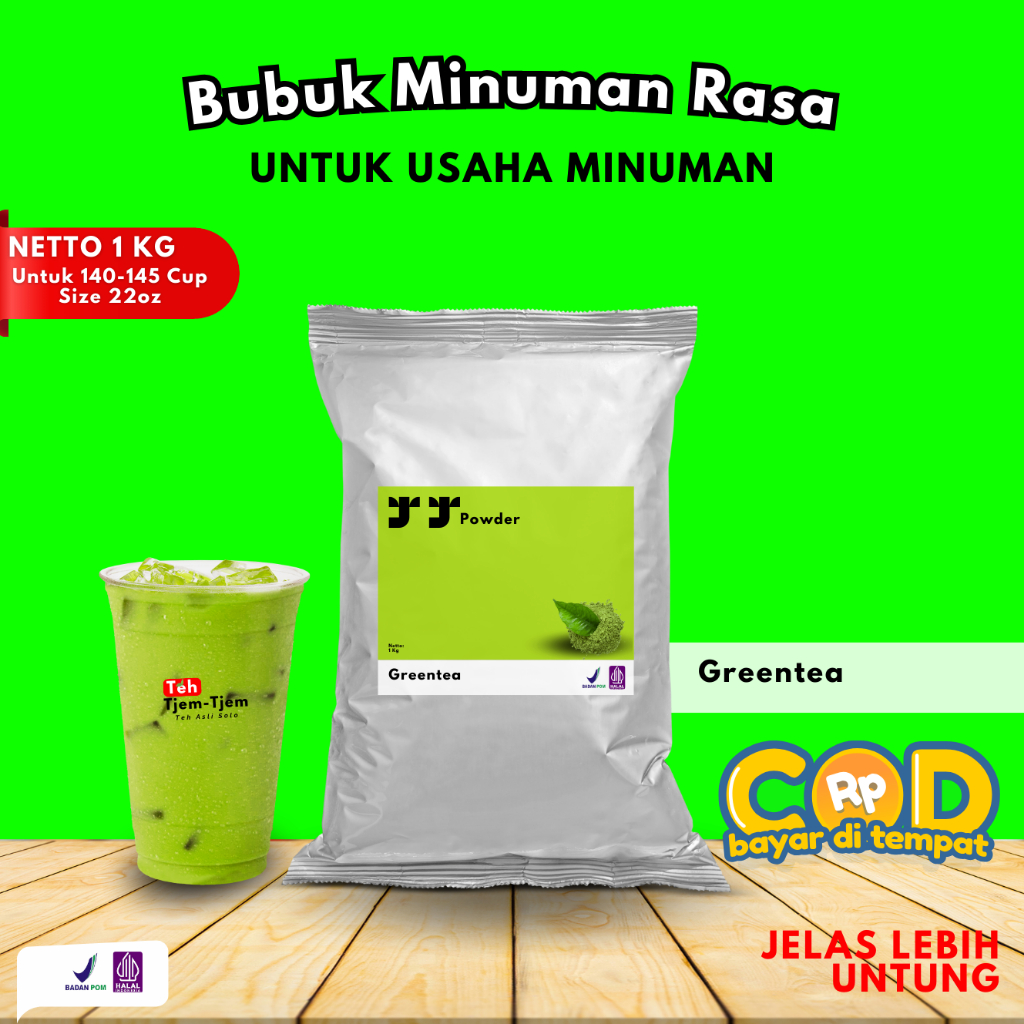 

GREENTEA - BUBUK MINUMAN RASA GREENTEA BUBUK MINUMAN PREMIUM HALAL