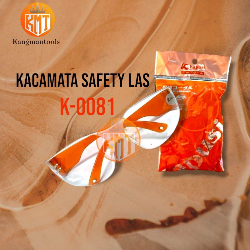 Kapusi Kacamata Safety Las/Kacamata Bening/Safety Glass K-0081