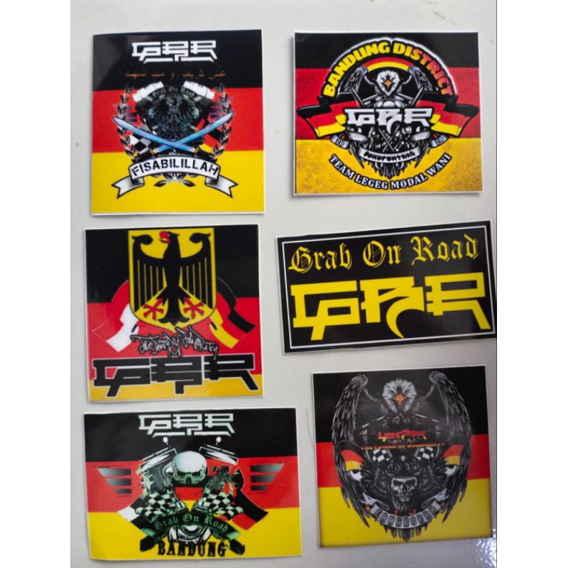 

Stiker Grabb On Road terbaru isi 6pcs