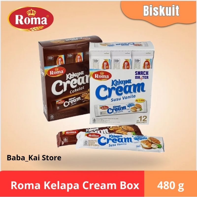 

Roma Kelapa Cream Box 480g (12 Sachet 40g)