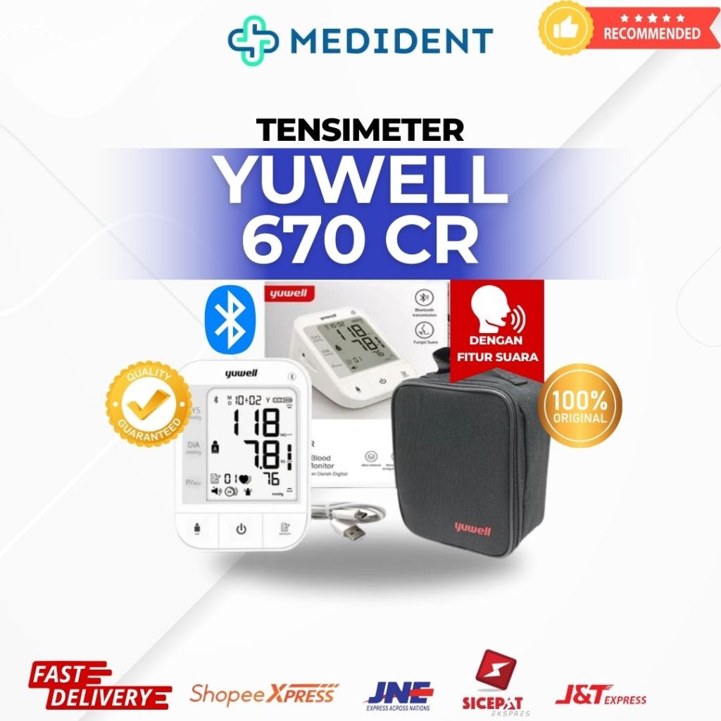 Tensimeter Digital Yuwell / Tensi Digital Dengan Suara / Tensimeter Yuwell