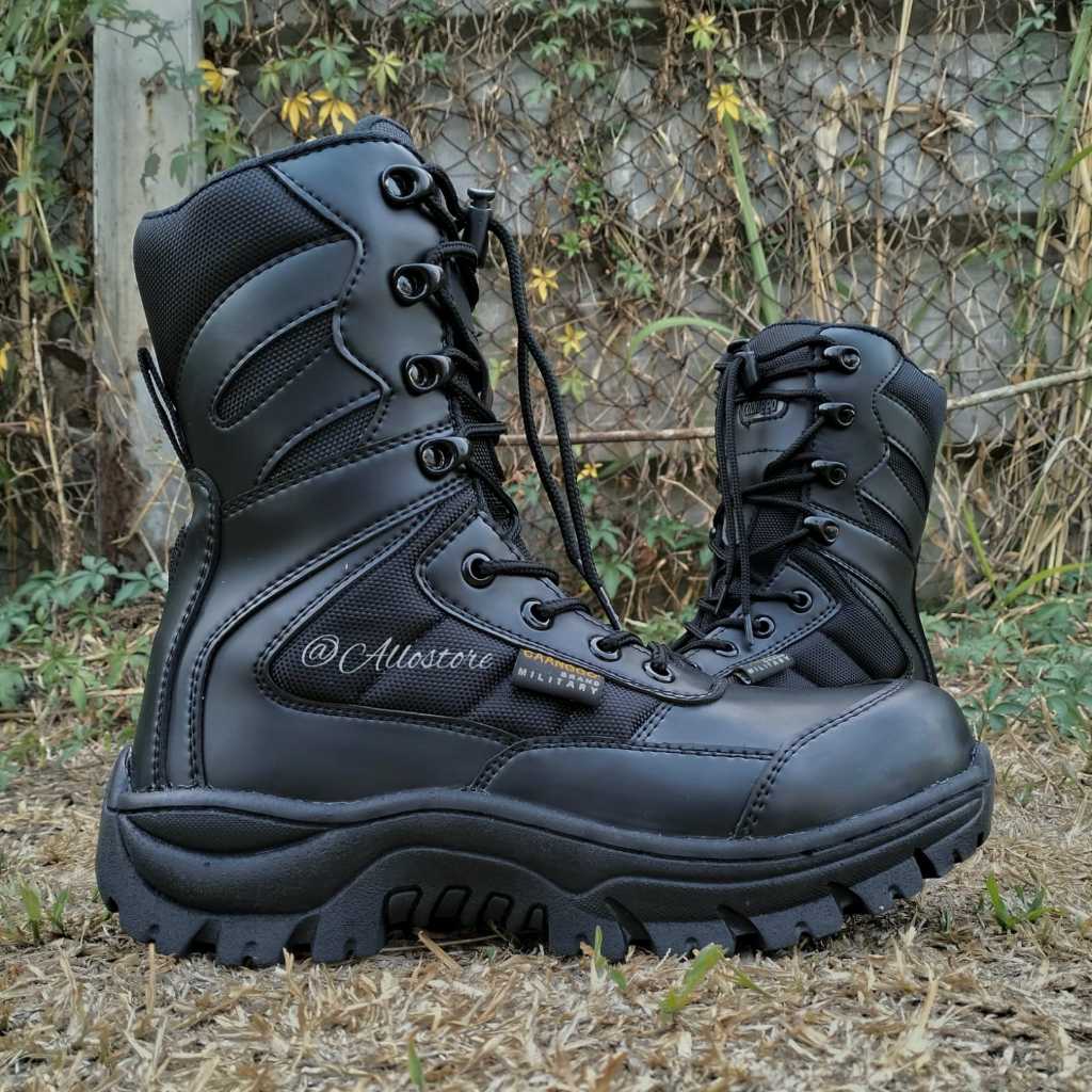 Sepatu pdl TNI POLRI Terlaris ujung besi tinggi 8 inc sepatu pdl satpam original caanggo
