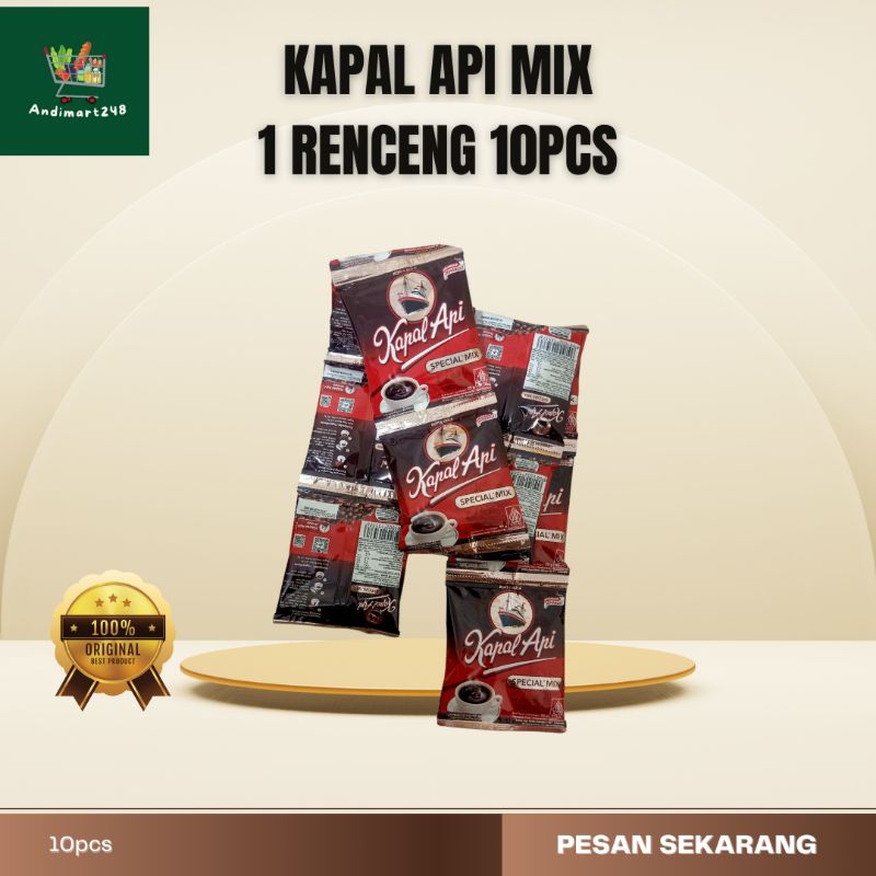 

Kopi Kapal Api Mix Spesial Renceng isi 10pcs | Kopi Gula kapal api