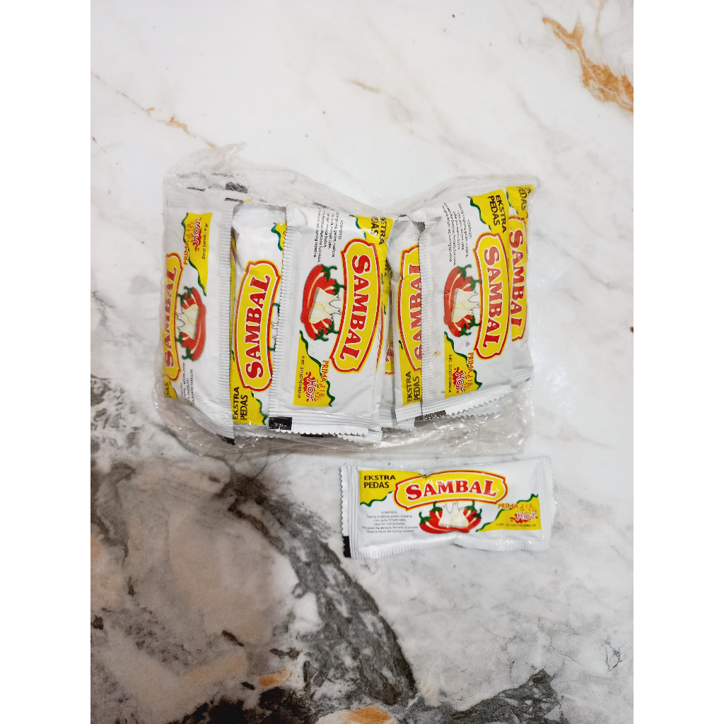 

EKSTRA Pedas Sambal PRIMA PUTIH 25PCS/PACK